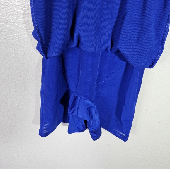 Popilush Built-In Shapewear Crew Neck Sleeveless Midi Lounge Dress Blue Size S - Picture 15 of 15